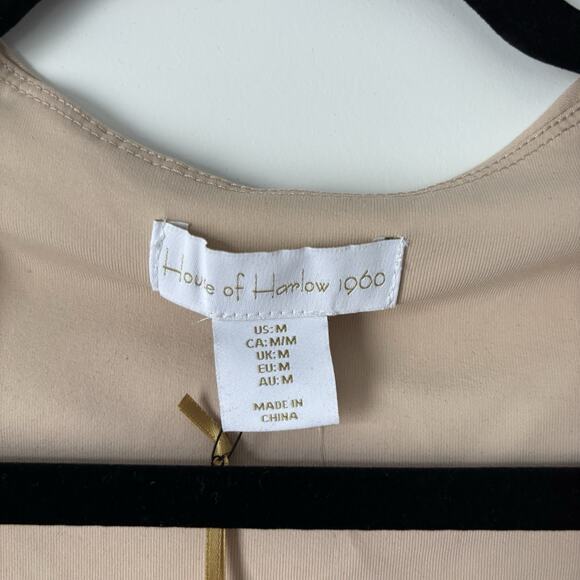 NWT House Of Harlow 1960 X Revolve Size M Nude Square Neck Bodysuit - Picture 3 of 5